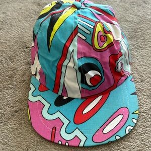 Pink and Blue Pop Art Baseball Cap